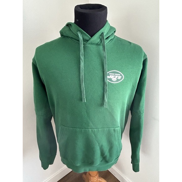 Nike New York Jets Sideline Club Fleece Hoodie Men's Medium Green Pullover NFL - Picture 1 of 10